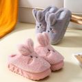 House Slippers Winter Cotton Slippers Home Warm Indoor Cute White Bunny Slippers Soft Warm Woman Fluffy Furry Soft Sole Shoes. 