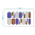 14Strips Gel Nail Stickers Floristic Full Cover Gel Nail Polish Strips Semi Cured Nail Art Stickers DIY Nail Art Making.