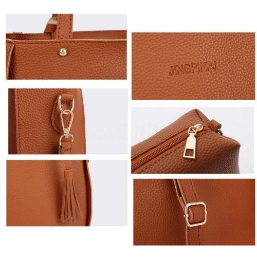 (New)4pc%20Women%20Emboed%20Leather%20Handbag%20Lady%20Houlder%20Bag%20Tote%20Pure%20Meenger%20atchel%20et%20-%20Image%203