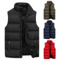 Zipper Solid Color Sleeveless Jackets For Men Winter Coat Waistcoat Body Warmer Vest Male Padded Workwear Casual Jackets Coat. 