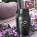 Pet Urns Stainless Steel Keepsake Urn Waterproof Pet Ash Urn Ash Container Black. 