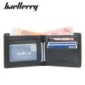 baellerry Korean version multi-card zipper canvas wallet fashion horizontal open wallet men's short wallet. 