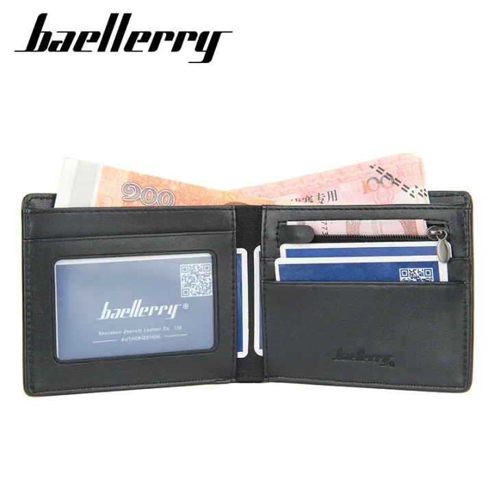 baellerry%20Korean%20version%20multi-card%20zipper%20canvas%20wallet%20fashion%20horizontal%20open%20wallet%20men's%20short%20wallet%20-%20Image%204