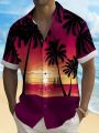 Summer Men's Resort Hawaiian 3D Printed Shirt Button Up Short Sleeve Tee Tops Fashion Beach Shirt Vacation Daily Wear Shirts.