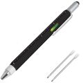 6 in 1 Pens for Men, Multi Tools Pen (Black).