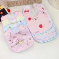 3 Pcs Soft Cotton Bibs for Baby- Multicolor. 