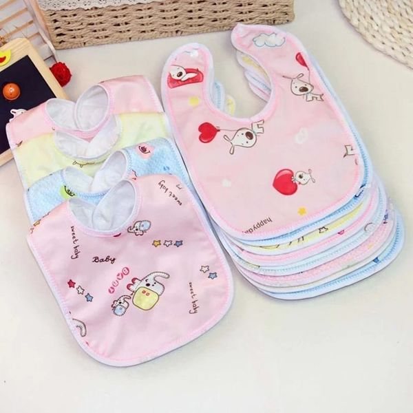 3 Pcs Soft Cotton Bibs for Baby- Multicolor