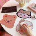 Mini Cute Mouse Pad Ins Korean Lovely Cartoon Bear Bunny Pattern Mouse Pad Creative Kawaii Office/student Desk Accessories. 