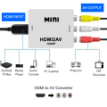 HDMI TO AV Converter Box with USB Power Cable And PAL NTSC Switch HDMI To AV Converter Cable For CRT Television CRT TV Projector Android TV Box.