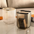 1 Piece Mini Desktop Small Trash Can Plastic Bedroom Bathroom Clean Workspace Wastebasket Garbage Bin,Black.
