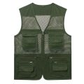 Vest Summer Thin Quick-Drying Working Waistcoat Ultra-Thin Men's Waistcoat40to50Multi-Year-Old Pocket Vest Jacket. 