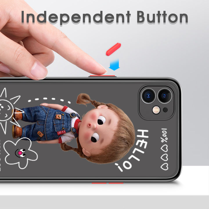 UCUC%20for%20Infinix%20Note%2011%20/%20Infinix%20Note%2012%20G88%20Back%20Cover%20Hello%20Cute%20Girl%20Frosted%20Transparent%20Hard%20Phone%20Case%20Thin%20Shockproof%20Full%20Cover%20Camera%20Protect%20Case%20-%20Image%206