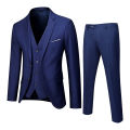 Men’S Slim 3 Piece Suit Set Formal Party Jacket Vest Pants Sets For Business Wedding High Quality Trendy Male Blazers Set.