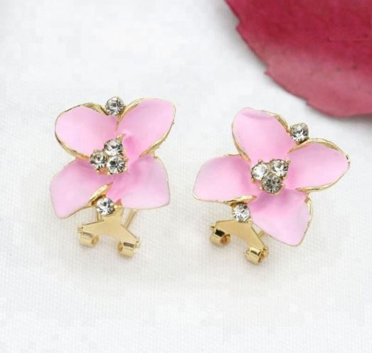 1 pair small Camellia shape flower stud Earring set for Women's Fashion - Kaner Dul - Kaner Dul