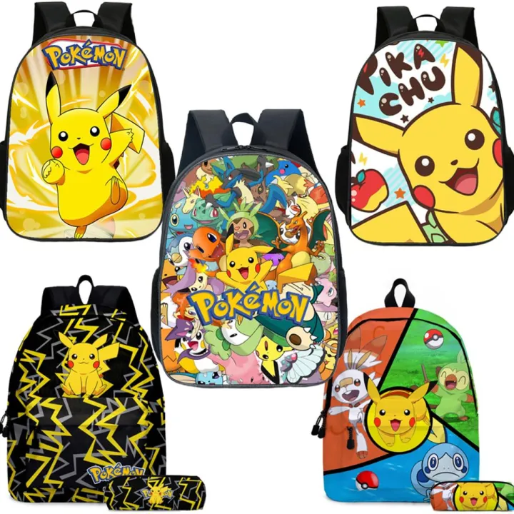 Pokemon Go Backpack Pikachu Anime Kids Bags Big Capacity Travel Bag Pocket Monster Students Backpack Girls Boys Birthday Gifts