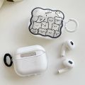 For Airpods Pro 2 Wavy Earphone Case Cartoon Cute Black White Line Stripe Cat Silicone Shell For Airpods 1 3 Transparent Headset BruberryBe.