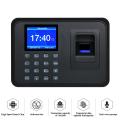 Migeet Biometric Fingerprint Attendance Machine Software-free 2.4" TFT LCD Display USB Employee Checking-in Reader Time Clock Recorder Spanish Version DC 5V/1A US Plug.