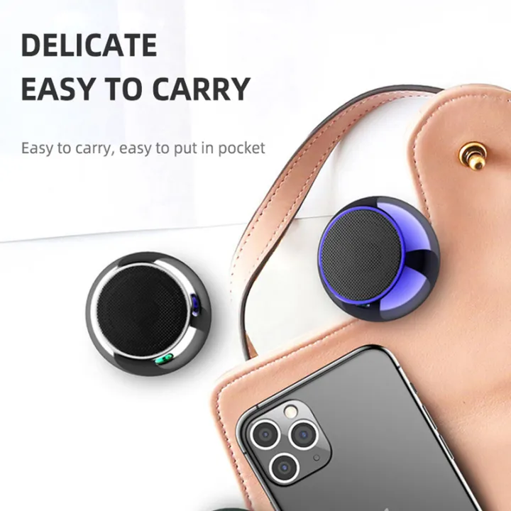 Metal Mini Wireless Bluetooth Speaker Hifi Portable Music Subwoofer ...