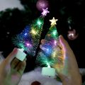 Romantic Star Xmas Tree with LED String Lights Luminous Pine Needles Christmas Tree Fairy Lamp Ornament Xmas New Year Party Gift Decor Creative DIY Glowing Trees Night Lamp.