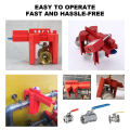 Ball Valve Locking, Adjustable Ball Valve Locking Device, Small, for 1/2Inch-2-1/2Inch Outer Pipe Diameter, Red.