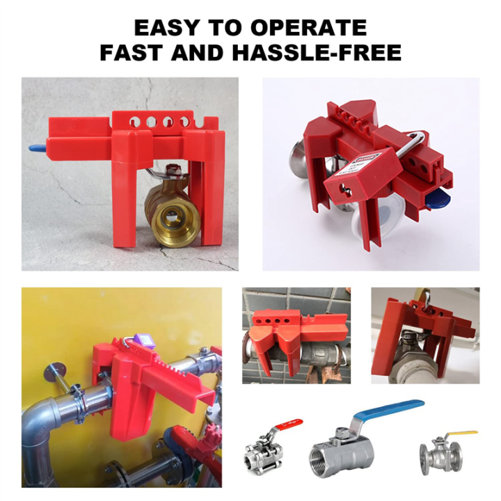 Ball%20Valve%20Locking,%20Adjustable%20Ball%20Valve%20Locking%20Device,%20Small,%20for%201/2Inch-2-1/2Inch%20Outer%20Pipe%20Diameter,%20Red%20-%20Image%205