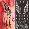 Reusable Temporary Henna Tattoo Stencil Hand Arm Sleeve Face Tattoo Supplies Stencils for Airbrush Painting Template DIY Indian. 