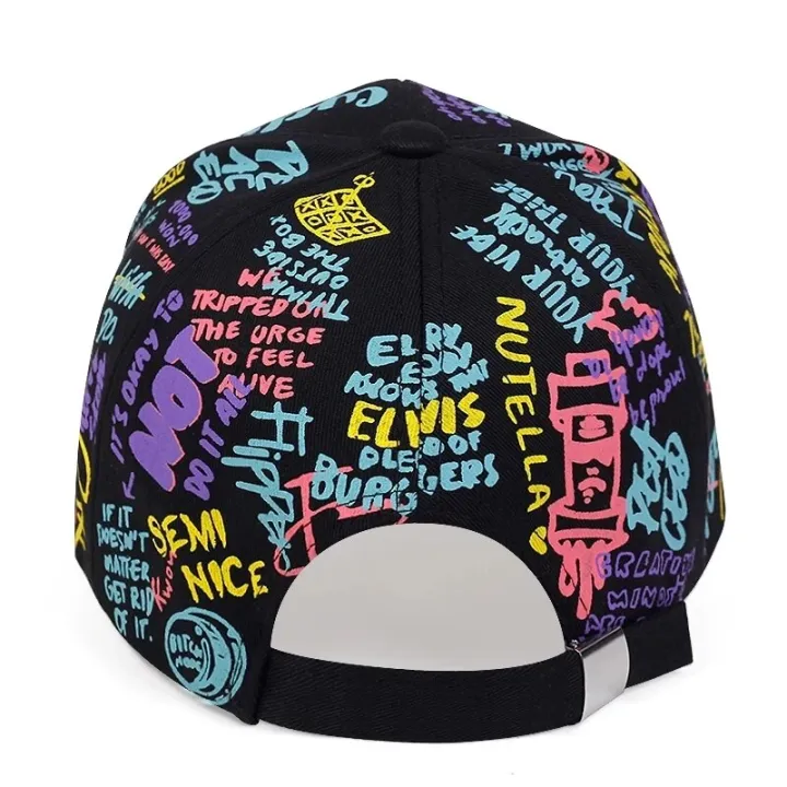 fashion%20Letter%20Baseball%20Cap%20Graffiti%20Sun%20Hip%20Hop%20Cap%20Visor%20Spring%20Hat%20Men%20Adjustable%20Snapback%20Cotton%20Cap%20For%20Women%20Men%20Hats%20-%20Image%205