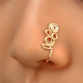 Modyle Gold Silver Color Heart Clip On Nose Ring Star Nose Piercing Clip On Cross Nose Clip Jewelry Faux Piercing Nez. 