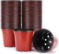 Plastic Nursery Pots 50 Pcs(3.5 Inchi) Two-color Succulent Flower Pot. 