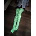 Women Jumpsuit Tights High Waist Jumpsuit Leggings Stockings, Glow in the Dark Fishnet Luminous Glowing Fishnet Socks. 