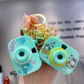 Cartoon Sanrio camera keychain children's toys luminous projection camera car keychain small gifts. 