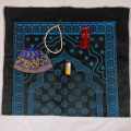 Combo [5pcs] jeans Prayer Mat (Jaynamaz) Halal Surma [Shurma] 99 Dana Tashbi [Tosbi] attar 6ML [Ator]  Namazi Tupi [tupi]. 