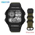 SYNOKE Men's Digital Watch Led Waterproof Man Nylon Watches Luxury Sports Male Wristwatches Big Alarm Clock Relojes Deportivos. 