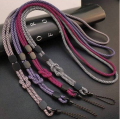 Colorful Hand-woven Mobile Phone Lanyard Adjustable Dual-use Long Anti-lost Neck Hanging Chain Phone Strap. 