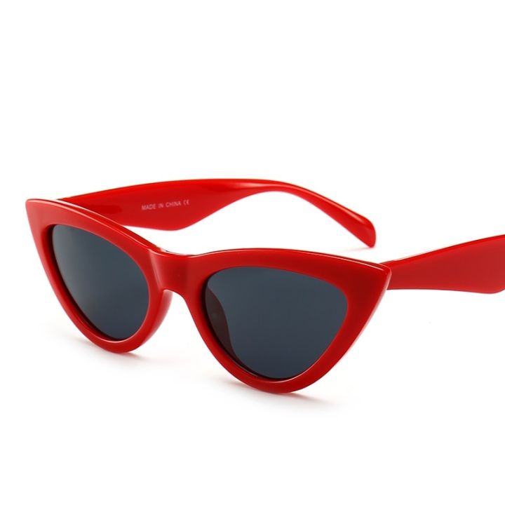 【Beiver Jewelry Store 】Celin Cat Eye Sunglasses Women Retro Mirrored Glasses UV400 Quality Shades Female gafas sol mujer