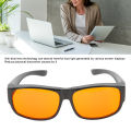 Limeng La Blue Light Blocking Glasses Amber‑Orange Lenses Eyeglasses for Computer Reading TV. 