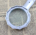 4X 75mm Hand-held Magnifiers with 6 LED Umbrella-type Magnifier Lens Illuminated Pocket Magnifier. 