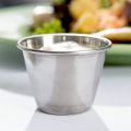 Pack of 12 - Premium Brushed Stainless Steel Condiment Sauce Cups Spices Pots Liquid Dips Bowls - 2.5Oz 70Ml.