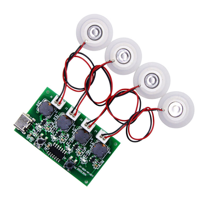 Mist Maker And Driver Circuit Board 4 Fogger Atomization Film Atomizer Sheet Oscillating 1/5PCS DC5V Type-C Mini Humidifier DIY Kits
