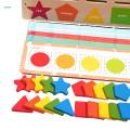 Montessori Shape Color Sorting Toy Colour Shape Sorting Box Game for 3 4 5.