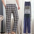 Premium Cotton Fabric Check Trouser - 1Pcs - Joggers For Men.