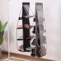 6 Pockets Hanging Storage Bag Purse Handbag Tote Bag Storage Organizer Closet Rack Hangers.