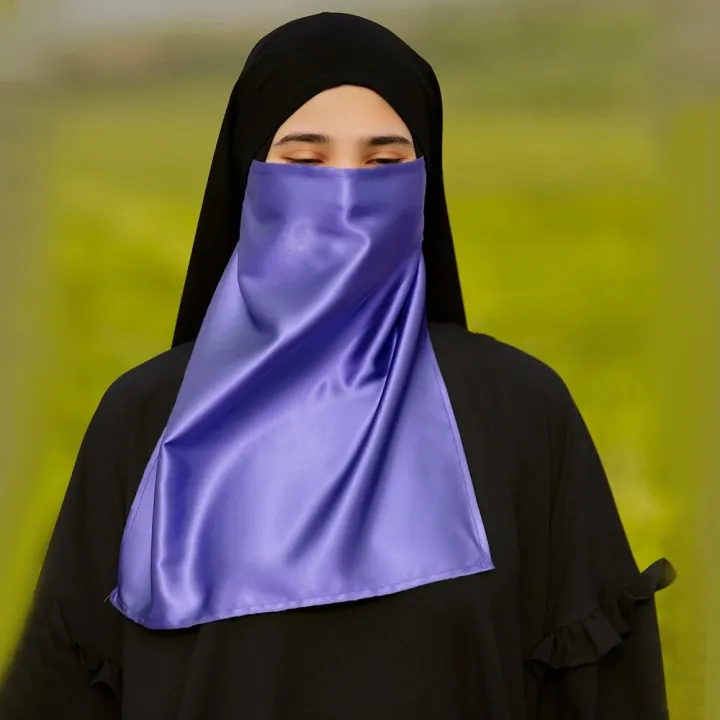 Muslim%20Women's%20Hijab%20Multi-Color%20Sun%20Protection%20Mask%20Satin%20Fabric%20Turban%20Breathable%20Veil%20Straps%20Comfortable%20Sun%20Protection%20-%20Image%205