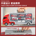 Large size kids storage container truck alloy glide car simulation fire truck engineering truck police car boy toys. 