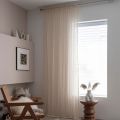 America Beige Cotton Window Curtain with Tassels Decorate Valance The Luxury Living Room Bedroom Kitchen Easy Drape Curtains.