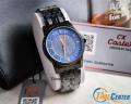 CX-Caslex 8358 Unique Design Fashionable Casual Classic Analog Men's Stainless Steel Wrist Watch For Men- Blue & Rose Gold. 