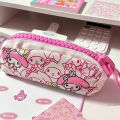 【Bestseller Alert】 Cartoon Plush Portable Pencil Cases Cartoon Hello Kitty My Melody Pencil Pouch. 
