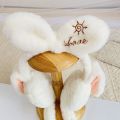 Gift Cute Rabbit Moving Earmuffs Earmuff Earflap Winter Warm Plush Moving Hat Headwear Earwarmer. 
