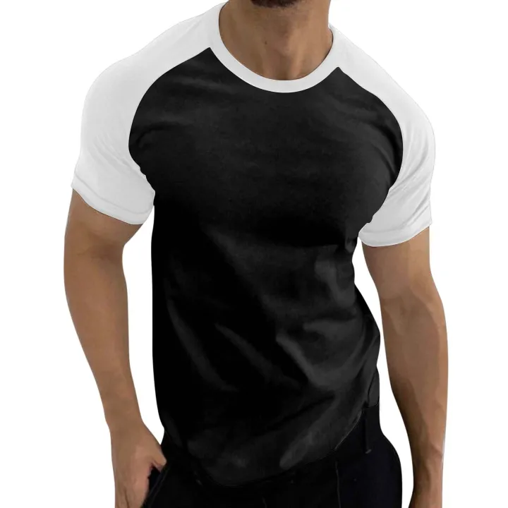 Mens%20Summer%20T-shirts%20Casual%20Sport%20Color%20Block%20Raglan%20Sleeves%20O-neck%20Skinny%20T%20Shirt%20Stitching%20Bodybuilding%20Baseball%20Male%20Top%20Tees%20-%20Image%202