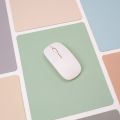 Multiple Colors Solid Color Simple Mini Small Portable Mouse Pad Square Leather Mat Desk Available Wholesale. 